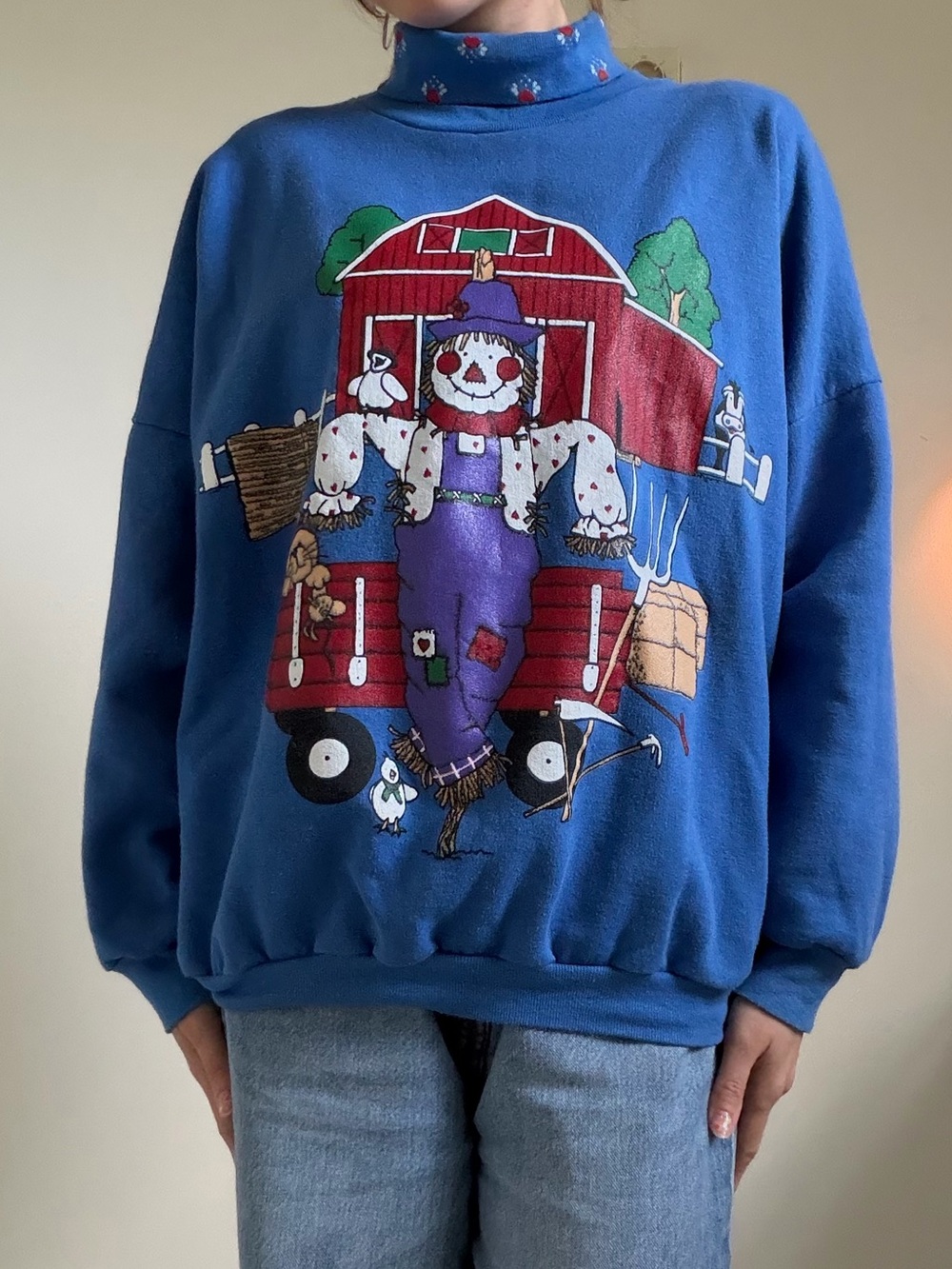 Vintage fall themed grandma sweater